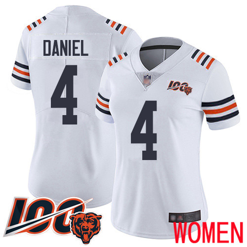 Chicago Bears Limited White Women Chase Daniel Jersey NFL Football #4 100th Season->youth nfl jersey->Youth Jersey